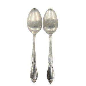 Set Of 2 Oneida Community CHATELAINE Stainless Large 8.25” Serving Spoons USA